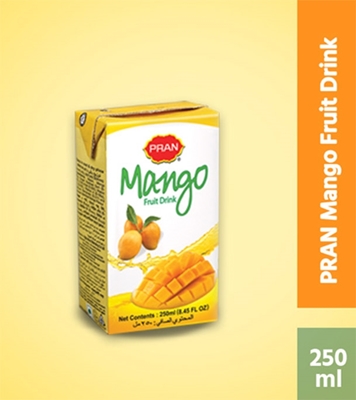 Buy PRAN Mango Fruit Drink Tetra 250ml Online	