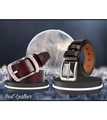 Men's Stylish Waist Belt 2 Pcs Combo Black at Best Price In Bangladesh
