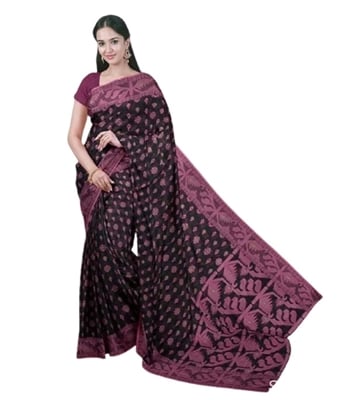 Women's Fashionable Half Silk Jamdani Saree at Best Price In Bangladesh