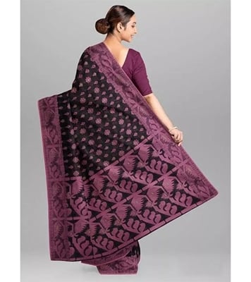 Women's Fashionable Half Silk Jamdani Saree at Best Price In Bangladesh