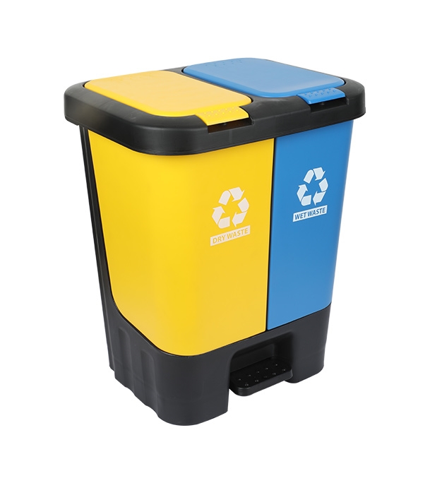 Buy Twin Paddle Bin 20L Yellow 