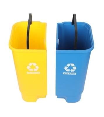 Buy Twin Paddle Bin 20L Yellow 
