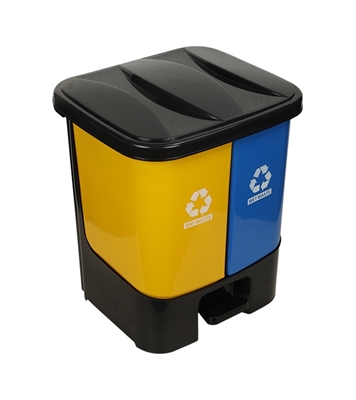 Buy Twin Paddle Bin 40L Yellow 