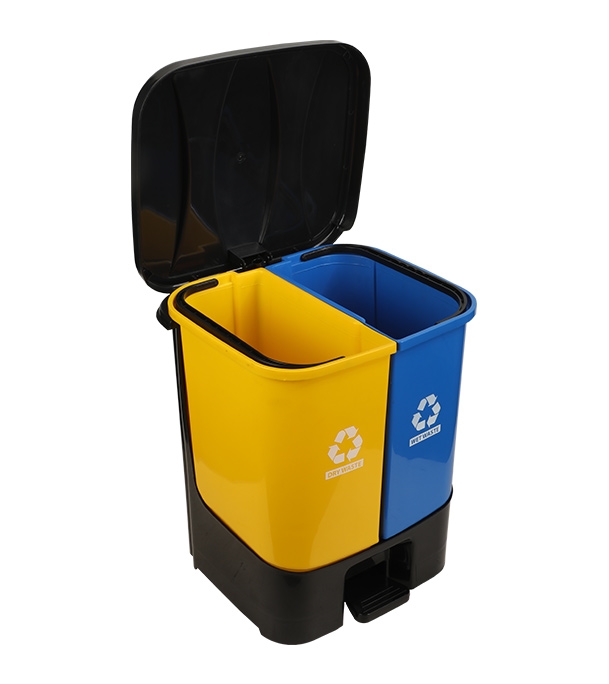 Buy Twin Paddle Bin 40L Yellow 