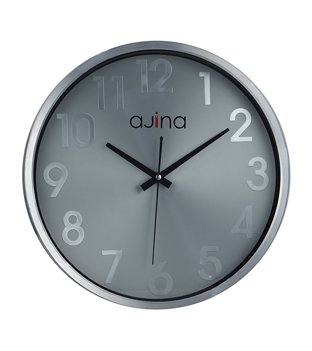 Buy Deluxe Wall Clock Round W/O Digit Sikver Online at Best Price