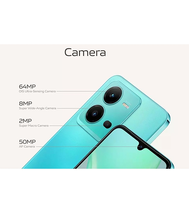 Picture of vivo V25 With 8GB RAM + Extended 8GB And ROM 256GB Aquamarine Blue