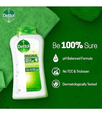 Dettol Antibacterial Body Wash Original Pine 250ml Shower Gel