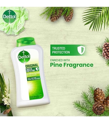 Dettol Antibacterial Body Wash Original Pine 250ml Shower Gel