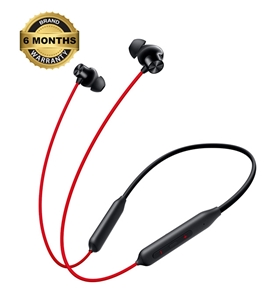 Picture of Oneplus Bullets Z2 Bluetooth Wireless in Ear Earphones with Mic, Bombastic Bass - 12.4 Mm Drivers, 10 Mins Charge - 20 Hrs Music, 30 Hrs Battery Life Acoustic Red