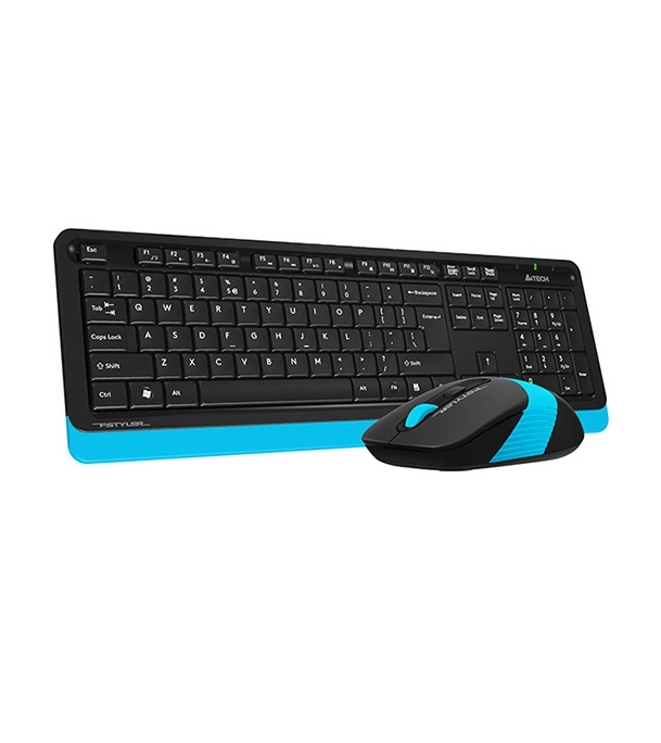 Picture of A4TECH FG1010 FSTYLER 2.4G Wireless Bangla Keyboard With FG10 Wireless Mouse Blue