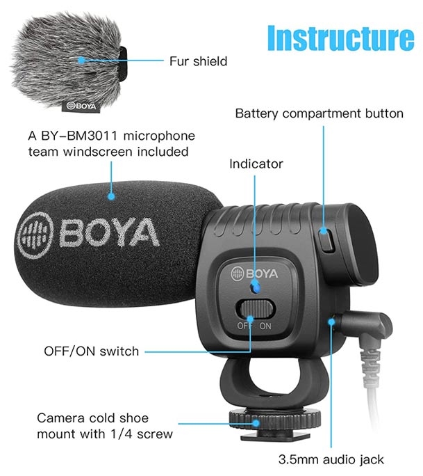 Rode Micro Phone PIXEL MC-650 - Pro Super Cardioid Camera Mic For Sony/Canon /Nikon DSLRs For Camera Shotgun Mic