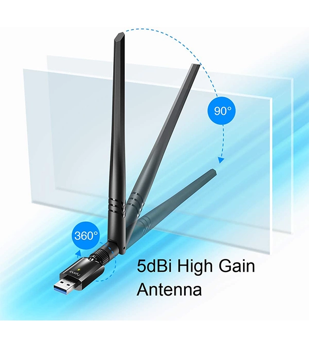 Picture of Cudy WU1400 AC 1300Mbps USB 3.0 Dual Band WiFi Adapter for PC