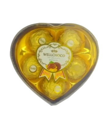 Picture of Wellchoco Heart Chocolate 62gm