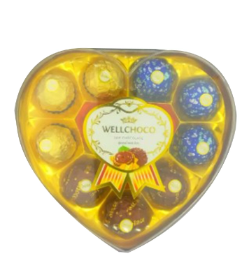 Picture of Wellchoco Heart Chocolate 150gm