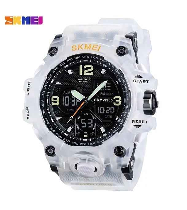  SKMEI 1155B Adult Double Time Watches Wristwatch Dual Display