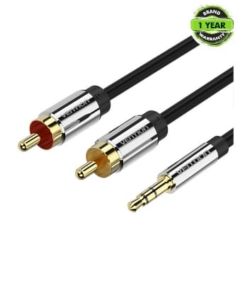 Buy VENTION BCFBI 3.5mm Male To 2RCA Male Audio Cable 3M Black Online