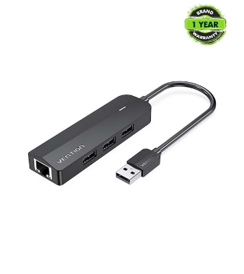 Buy VENTION CHPBB 3-Port USB 2.0 Hub with 100M Ethernet Adapter 0.15M Black Online