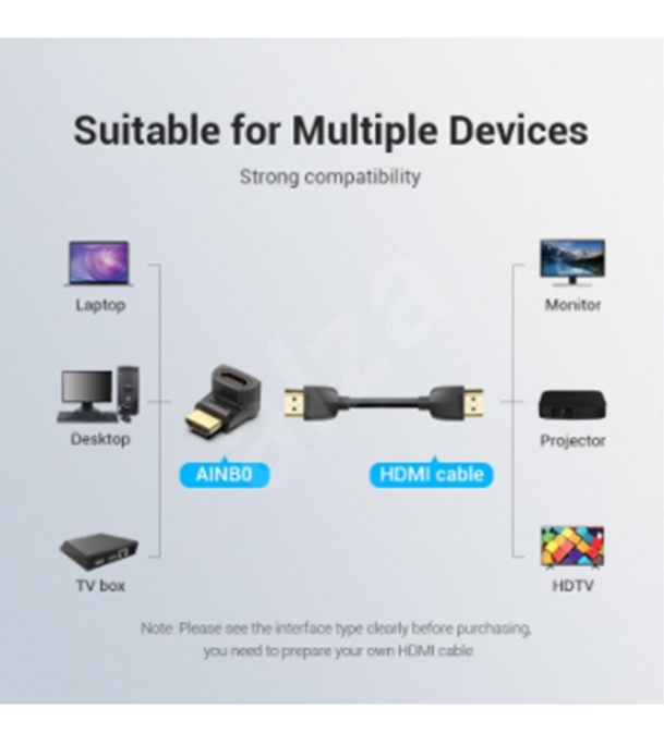 Buy VENTION HDMI 270 Degree Male To Female Adapter Black Online
