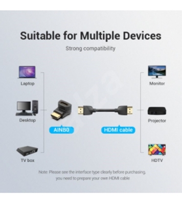 Buy VENTION HDMI 270 Degree Male To Female Adapter Black Online