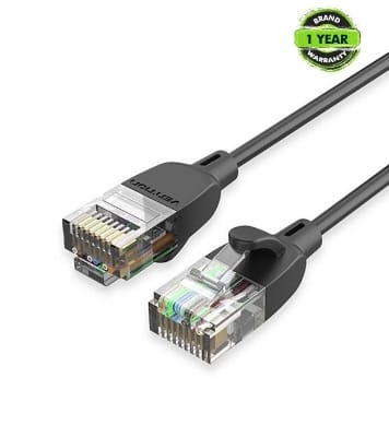 Buy VENTION IBIBI Cat.6A UTP Patch Cable 3M Black Slim Type Online