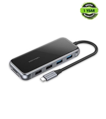Buy VENTION TFGHB Multi-Function USB-C to HDMI/ VGA/USB3.0*2/USB2.0*2/RJ45/TF/SD/PD Docking Station 0.15M Gray Mirrored Surface Type Online