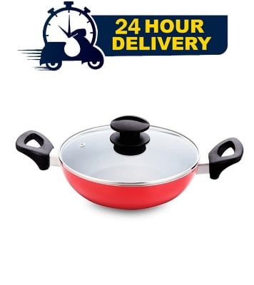 Picture of Topper Nonstick Karai With Lid Red 24 Cm