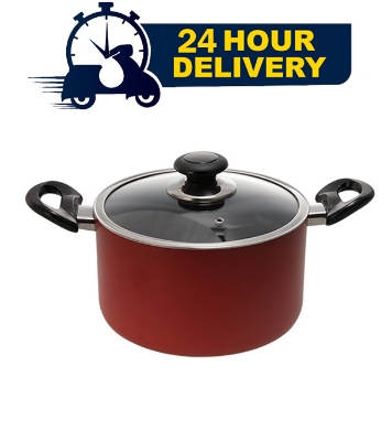 Picture of Topper Nonstick Glamour Casserole With Lid (Red)  28 cm