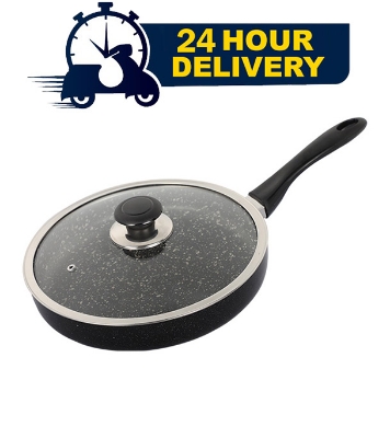 Picture of TOPPER Nonstick Glamour Fry Pan With Lid (Spatter Grey) 24 cm 