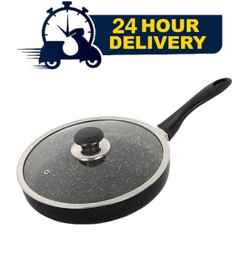 Picture of TOPPER Nonstick Glamour Fry Pan With Lid (Spatter Grey) 22 cm 