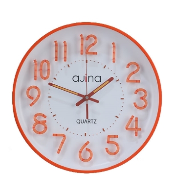 Picture of Ajina Maple Digit Wall Clock Orange