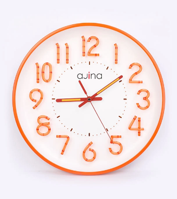 Picture of Ajina Maple Digit Wall Clock Orange