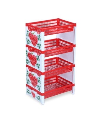 Picture of Crown Rack 4 Step Printed - Red & White