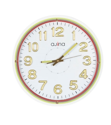 Picture of Casino Round Wall Clock With Luminous Digit -Green