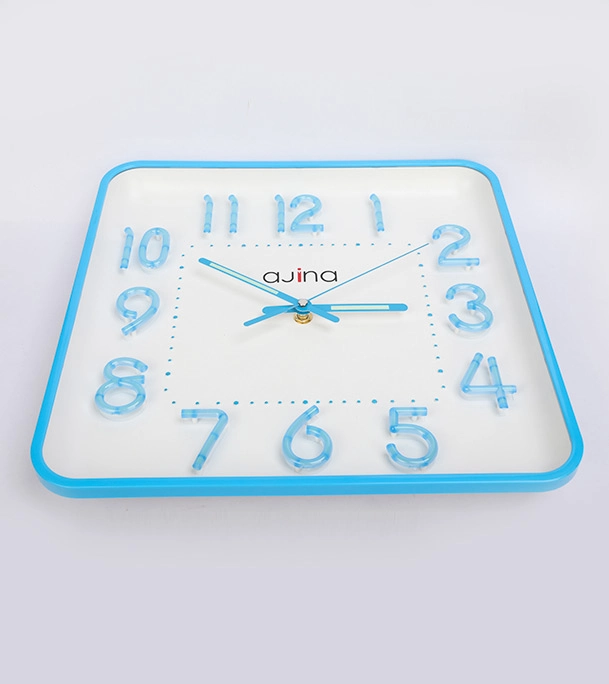 Picture of Ajina Maple Digit Square Wall Clock - Blue