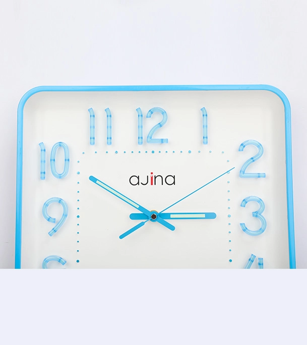 Picture of Ajina Maple Digit Square Wall Clock - Blue
