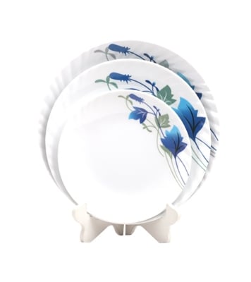 Picture of 10" Crazy Plate-Blue Leaf