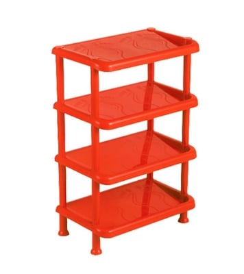 Premium Shoe Rack 4 Step Red-TEL