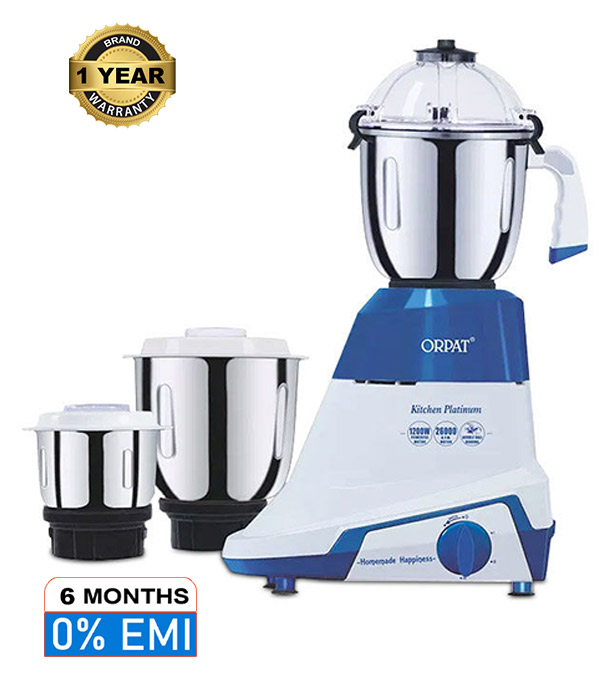 Buy ORPAT Kitchen Platinum 1200W 3 Jars Mixer Grinder and Blender at