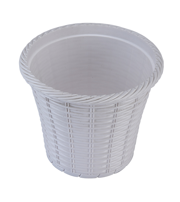 Buy Rattan Flower Tub with Tray 8" White TEL at Best Price In