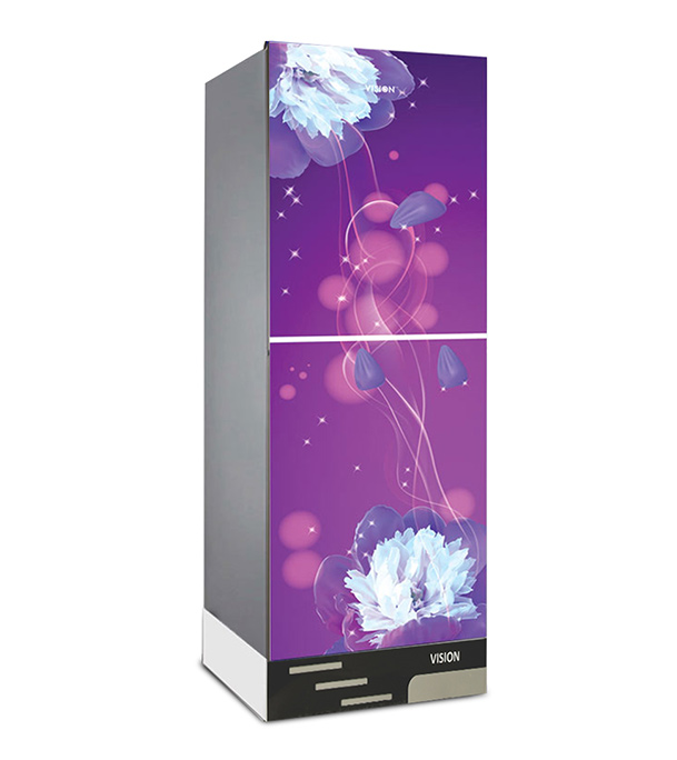 Buy VISION Glass Door Refrigerator RE217 Liter Purple Peony Top Mount