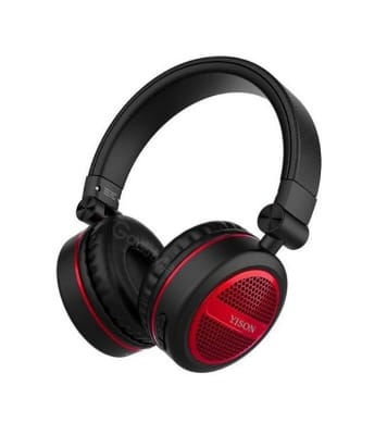 Picture of Yison B4 Portable Wireless Overhead Foldable Headphone Red