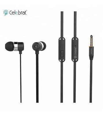 Picture of Yison G2 Flat Wire Metal Earphone In-ear Style Super Bass 3.5mm With Mic Black