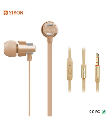 Picture of Yison Celebrat C8 Super Bass Solid Metal Earphones Gold