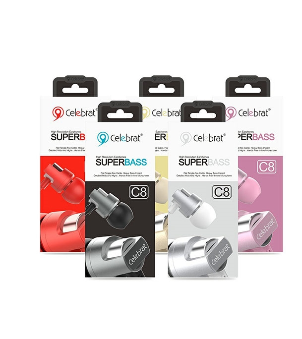 Picture of Yison Celebrat C8 Super Bass Solid Metal Earphones Gold