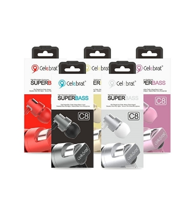 Picture of Yison Celebrat C8 Super Bass Solid Metal Earphones Gold
