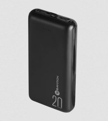 Picture of Baykron BA-PB-BLK-200 Powerbank 20000 mAh USB 2 Black (20-004887)
