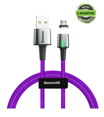 Picture of Baseus Zinc Magnetic Cable USB For Micro 1.5A 2m Charging Purple (CAMXC-G05)