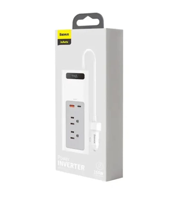 Picture of Baseus In-car Inverter 150W (110V US/JP) WHITE CRNBQ-02