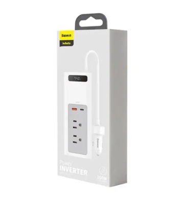 Picture of Baseus In-car Inverter 150W (110V US/JP) WHITE CRNBQ-02