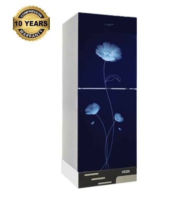 VISION Glass Door Refrigerator RE-252 Liter Blue Peony Flower Bottom Mount Buy VISION Glass Door Refrigerator RE-252 Liter Blue Peony Flower Bottom Mount at Best Price In Bangladesh